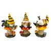 Gnome on Spring Mushroom Figurine 3 Piece Set 6.5 Inch view 1