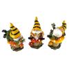 Gnome on Spring Mushroom Figurine 3 Piece Set 6.5 Inch view 2