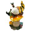 Gnome on Spring Mushroom Figurine 3 Piece Set 6.5 Inch view 3