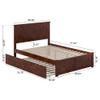 AFI Nantucket Full Solid Wood Platform Bed with Footboard & Twin Trundle in Walnut view 2