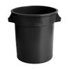 Mix.Home 20 Gallon Round Trash bin Garbage can Outdoor Yard Trash can Trash Barrels Garbage Drum Heavy Duty Trash can Industrial Trash can Kitchen Trash bin (7, Black) view 2