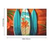 Surfboard on Wooden Tapestry Wall Hanging for Living Room 60 x 51 in Tapestry for Bedroom Home Decor Tapestries Wall Art Hanging Personalized Wall Blanket Wall Hanging Decor for Party Supplies view 2
