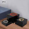 YIYIBYUS 6 Piece Display Stands,Display Nesting Riser Stands, Display Stands with Hollow Bottoms (Black) view 2