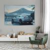 FoRes Car Tapestry White Jdm Car R35 Mount Fuji Lake Surface Wall Hanging Bedroom Home Decor Tapestries Aesthetic Picnic Wall Decor Wall Art for Dorm Living Room 40""x60"", style view 4