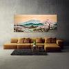 Sense Canvas Japanese Mt Fuji Cherry Blossoms 2 Canvas Art - Home Decor Wall Art Print Poster Painting Large 40x16 / 1.5" view 3