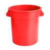 Mix.Home 20 Gallon Round Trash bin Garbage can Outdoor Yard Trash can Trash Barrels Garbage Drum Heavy Duty Trash can Industrial Trash can Kitchen Trash bin (7, Red) view 2