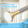 AIZESI Gold Shower Curtain Rod, Adjustable 42-74 Inch Shower Rod, 1" Diameter Tension Shower Curtain Rod No Drilling, Anti-Slip, Anti-Rust view 2