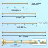 AIZESI Gold Shower Curtain Rod, Adjustable 42-74 Inch Shower Rod, 1" Diameter Tension Shower Curtain Rod No Drilling, Anti-Slip, Anti-Rust view 4