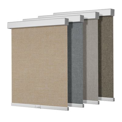 HOTSOON Blackout Roller Shades for Windows, Cordless Linen Fabric Roller Blinds, Thermal Insulated Privacy Blinds for Home Office, Blackout-Beige, 41" W x 64" H