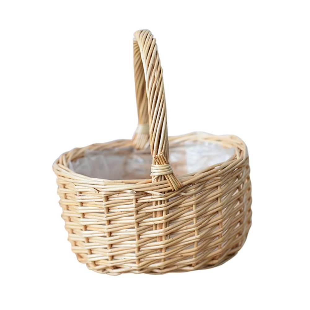 CHILDWEET Baskets for Storage Basket Handle Weaving Craft Outdoor Picnic Basket for Boys and Girls and Decorative