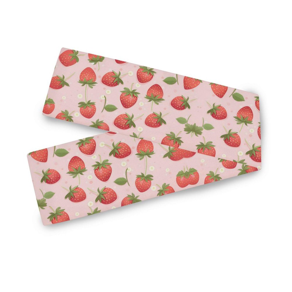ALAZA Strawberry Table Runner for Kitchen Dining 13 x 90 Inches Long Table Runners Cloth Placemat Scarf for Office Wedding Party Holiday Home Decor