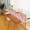 ALAZA Strawberry Table Runner for Kitchen Dining 13 x 90 Inches Long Table Runners Cloth Placemat Scarf for Office Wedding Party Holiday Home Decor view 4
