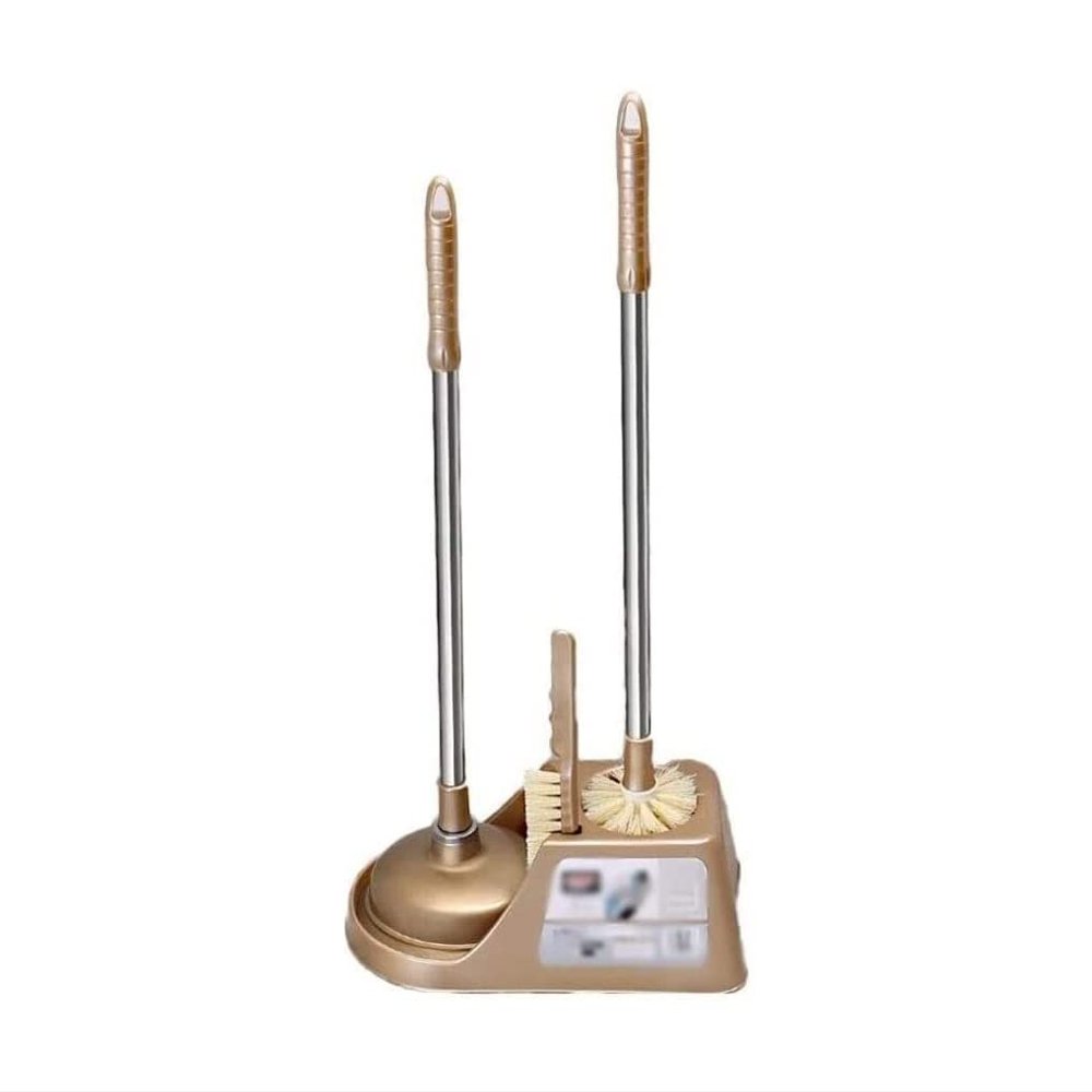 DRMEE Toilet Cleaner Brush Toilet Brush and Holder Set, Toilet Plunger and Bowl Brush Combo, Creative Toilet Brush Set for Bathroom Brush for Bathroom
