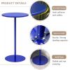 Antourlamm Round Bar Table, Cocktail Table, High Top Table, Indoor-Outdoor Small Medium Kitchen Dining Room Furniture Table, with Blue Leg, Easy to Assemble (Size : 48x56cm) view 3