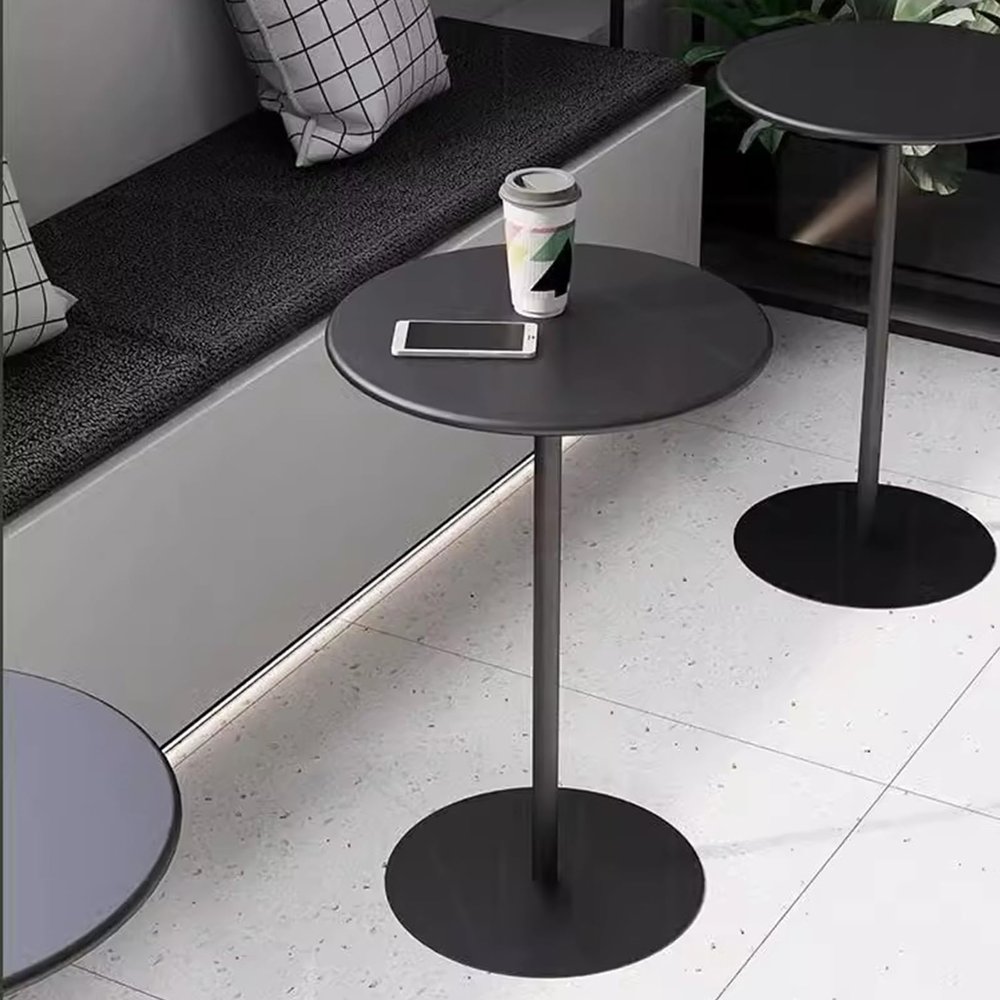 Antourlamm Round Table Restaurant Bar Table Modern Pub Table with Black Leg and Base, Bar Height Small Side Table Bistro Table, Easy Assemble Bedside Table (Size : 40x72cm)