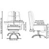 Ergonomic Office Chair, Home Office Desk Chair, High-Back Computer Chair with Lumbar Support and Retractable Footrest, 90-145 Reclining Chair, Rolling Swivel PU Leather Chair view 3