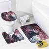 FBMLBRB Brebasf Modern Japan Samurai Cherry Blossoms for Bathroom Shower Curtains Sets with Rugs 4Pcs Abstract Spring Nature Landscape Game Samurai Shower Curtains Sets (12Hooks) view 4