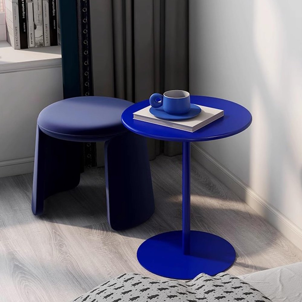 Antourlamm High Top Bar Table, Round Cocktail Bar Table with Metal Base, Pedestal Side Table, Counter Height Bistro Table for Dining Room, Breakfast, Coffee, Easy to Assemble (Size : 40x72cm)