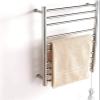 Bathroom Wall Heater Towel Warmer Rack Dryer Rack, Wall Mountable 10 Bar Stainless Steel Electric Bathroom Spa Hot Towel Warmer Rack, Polished 30.819.74.8In,Plugin view 2