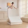 MLILY Foldable Mattress, 4 Inch Twin XL Tri Fold Memory Foam Mattress Topper, Floor Bed with Washable Cover for Camping, RV Travel and Guest Sleeping Mat, 80"38"4", White view 1