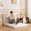 MLILY Foldable Mattress, 4 Inch Twin XL Tri Fold Memory Foam Mattress Topper, Floor Bed with Washable Cover for Camping, RV Travel and Guest Sleeping Mat, 80"38"4", White view 2