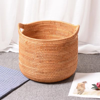 Multi-Functional Rattan Storage Basket, Home Bedroom Dirty Clothes Basket, Clothing Organizer, Large Dirty Clothes Basket, Dirty Clothes Sundry Basket
