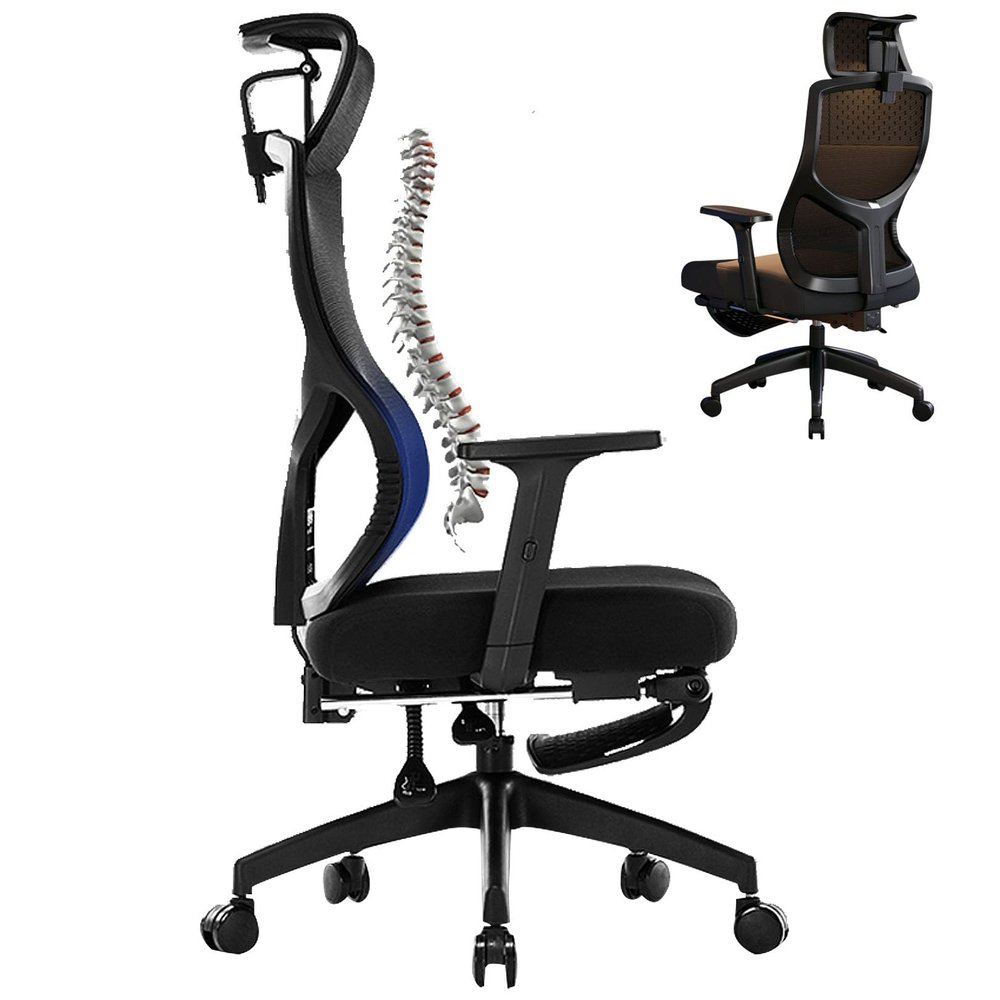 Office Chair Desk Chairs Mesh Computer Desk Chair with Wheels Ergonomic Office Chair Height Adjustable Swivel Task Chair with High Back, 90 Flip-up Arms and Tilt Function Backrest