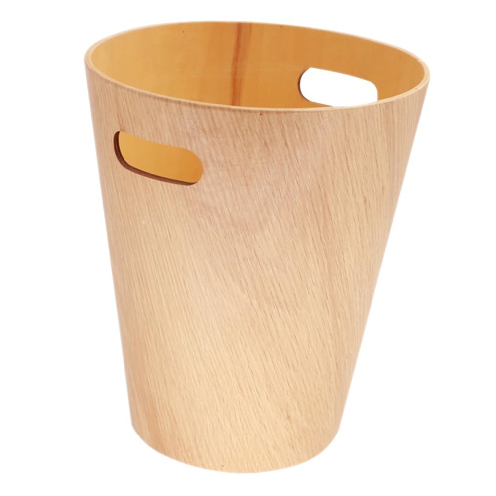 VILLFUL Wooden Desk Trash Can Compact Garbage Bin for Bathroom Office and Bedroom Stylish and Simple Wastebasket Capacity Easy to Clean