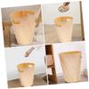 VILLFUL Wooden Desk Trash Can Compact Garbage Bin for Bathroom Office and Bedroom Stylish and Simple Wastebasket Capacity Easy to Clean view 4