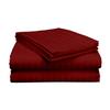 3 Piece Hospital Bed Sheet Set, 100% Egyptian Cotton 400 Thread Count, Soft and Comfy, Twin Size 39X75 Inch with 6 Inch Deep Pocket, Burgundy Stripe view 1