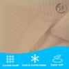 3 Piece Hospital Bed Sheet Set, 100% Egyptian Cotton 400 Thread Count, Soft and Comfy, Standard Size 36X80 Inch with 10 Inch Deep Pocket, Taupe Stripe view 3