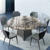Barsada Ink Forest Grey Print Round Tablecloth, Waterproof Wipeable Decorative Table Cover, for Parties Kitchen Dinning and Outdoor Fit for 44"" Table, GQ-SBZB-2402ixO1186-D130 view 2