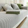Washable Couch Cover - 1-Piece Sofa Slipcover Furniture Protector, Sectional Cushions, Chenille Protector for Living Room Furniture, Vanilla-35"x94" view 4