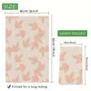 Bohemian Style Hand Towel Set of 2 Pink Floral Bath Towels Soft Maple Leaves Flower Fingertip Face Towel for Bathroom Kitchen Hotel Spa Decor Gift 24 x 16 Inches view 2