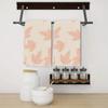 Bohemian Style Hand Towel Set of 2 Pink Floral Bath Towels Soft Maple Leaves Flower Fingertip Face Towel for Bathroom Kitchen Hotel Spa Decor Gift 24 x 16 Inches view 3