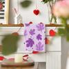Spring Hand Towel Set of 2 Purple Floral Bath Towels Soft Leaves Fingertip Face Towel for Bathroom Kitchen Hotel Spa Decor Gift 24 x 16 Inches view 4