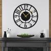 SIGNLEADER Metal Wall Clock Decor Wall Art Silent Battery Operated, Sunburst Roman Numerals Wall Sculpture Clock Hangings Home Decoration for Living Room, Bedroom, Kitchen, Bathroom - 36" Black view 3