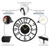 SIGNLEADER Metal Wall Clock Decor Wall Art Silent Battery Operated, Sunburst Roman Numerals Wall Sculpture Clock Hangings Home Decoration for Living Room, Bedroom, Kitchen, Bathroom - 36" Black view 4