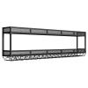 2-Tier Wall Mounted Wine Rack with LED Light, Hanging Industrial Wine Racks, Bar Unit Floating Shelves, Modern Metal Wine Display Rack, for Home Bar, Dining Room, Kitchen, Living Room (Color : Black view 1