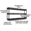 2-Tier Wall Mounted Wine Rack with LED Light, Hanging Industrial Wine Racks, Bar Unit Floating Shelves, Modern Metal Wine Display Rack, for Home Bar, Dining Room, Kitchen, Living Room (Color : Black view 4