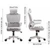 Desk Chair Ergonomic Office Chair, High Back Mesh Home Office Chair with Adjustable Headrest, Breathable Swivel Computer Chair with Wheels, Lumbar Support & Armrests, Tilt Function view 3
