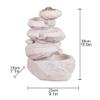 Tabletop Fountain Stacked Rocks Bowl Indoor Fountain 15 Inch Tall Tabletop Fountain Circulating Water and Lucky Crystal Ball, One Size Tabletop Water Fountain (Color : R view 2