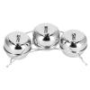UNbit Kitchen Stainless Steel Seasoning Containers Set,Seasoning Containers with Lids and Spoon,Spice Jars Spice Containers Spice Racks Jar view 1