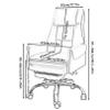 Office Chair, Ergonomic Desk Chair, PU Leather Computer Chair Height Adjustable, Comfy Swivel Task Chair with Retractable Footrest, Wheels and Tilt Function view 2