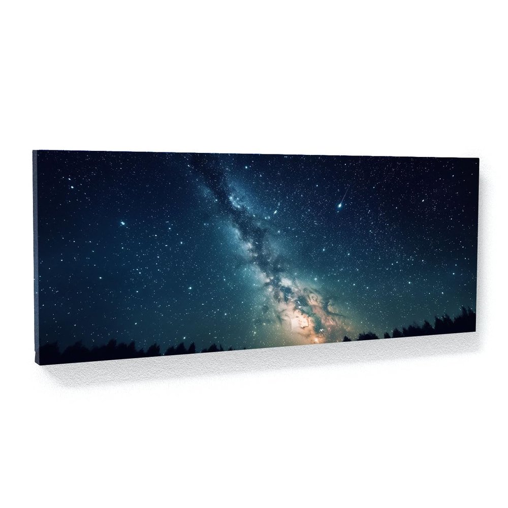 Sense Canvas Galaxy Beauty Texture 11 Canvas Art - Home Decor Wall Art Print Poster Painting Large 40x16 / 1.5"