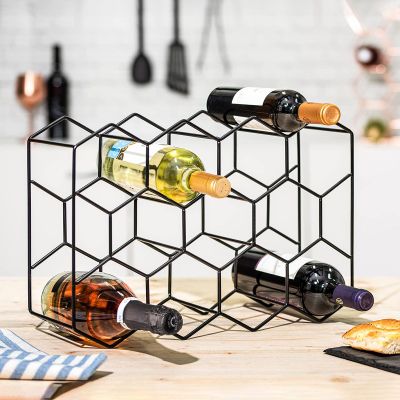 14 Bottles Countertop Wine Rack Home Decorative Wine Holder Stand Multipurpose Wine Bottle Holder Organizer with 3-Tier Display Wine Cabinet Suitable for Cafe Bars Kitchen