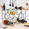 14 Bottles Countertop Wine Rack Home Decorative Wine Holder Stand Multipurpose Wine Bottle Holder Organizer with 3-Tier Display Wine Cabinet Suitable for Cafe Bars Kitchen view 1