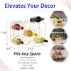 14 Bottles Countertop Wine Rack Home Decorative Wine Holder Stand Multipurpose Wine Bottle Holder Organizer with 3-Tier Display Wine Cabinet Suitable for Cafe Bars Kitchen view 2
