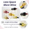 14 Bottles Countertop Wine Rack Home Decorative Wine Holder Stand Multipurpose Wine Bottle Holder Organizer with 3-Tier Display Wine Cabinet Suitable for Cafe Bars Kitchen view 3