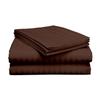 3 Piece Hospital Bed Sheet Set, 100% Egyptian Cotton 400 Thread Count, Soft and Comfy, Standard Size 36X80 Inch with 14 Inch Deep Pocket, Chocolate Stripe view 1